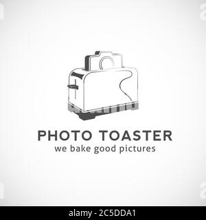 Foto Toaster Abstrakt Vektor Logo Vorlage Stock Vektor