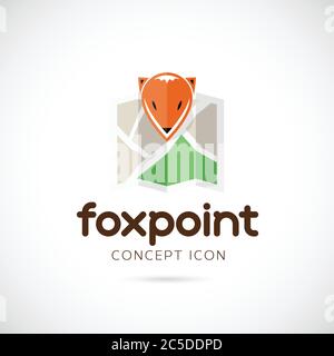 Symbol Für Das Symbol Für Das Abstrakte Vektorsymbol „Fox Point“ Stock Vektor