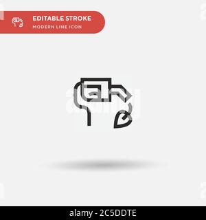 Einfaches Vektorsymbol für Biokraftstoffe. Illustration Symbol Design Vorlage für Web mobile UI Element. Perfekte Farbe modernes Piktogramm auf bearbeitbaren Strich. Biokraftstoff-Symbole für Ihr Geschäftsprojekt Stock Vektor