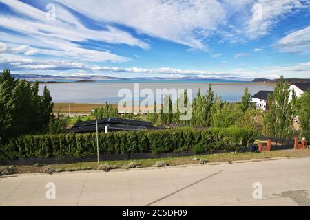 Der Blick auf El Calafate, Patagonien, Argentinien Stockfoto