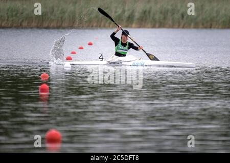 Ieva Vaitiekūnaitė - litauische Kajaker Stockfoto