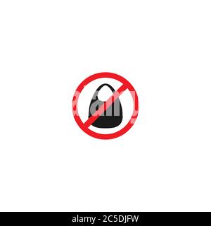 Plastikbeutel gekreuzt. stoppen Sie, Einweg PET-Paket. Speichern Sie die Erde, Umwelt Konzept. Verboten, Polyäthylen, Zellophan Pakete. Vektor krank Stock Vektor