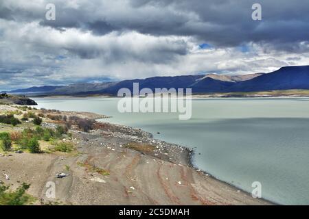 Lago argentino See in El Calafate, Patagonien, Argentinien Stockfoto