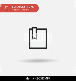 Lesezeichen für einfaches Vektorsymbol. Illustration Symbol Design Vorlage für Web mobile UI Element. Perfekte Farbe modernes Piktogramm auf bearbeitbaren Strich. Lesezeichen für Symbole für Ihr Geschäftsprojekt Stock Vektor