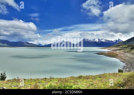 Lago argentino See in El Calafate, Patagonien, Argentinien Stockfoto