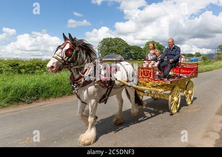 Appleby Horse Fair, Cumbria. Jährliches Treffen der Zigeuner und Reisenden in der Stadt Appleby-in-Westmorland 2019 Stockfoto