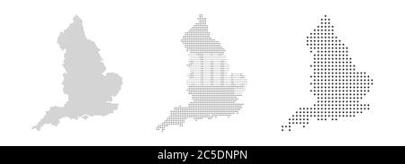 Abstract England Karte mit Punkt Pixel Spot modernes Konzept Design isoliert auf weißem Hintergrund Vektor-Illustration. Stock Vektor