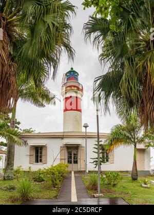 Leuchtturm Phare de Bel-Air bei Sainte-Suzanne (La Reunion) Stockfoto