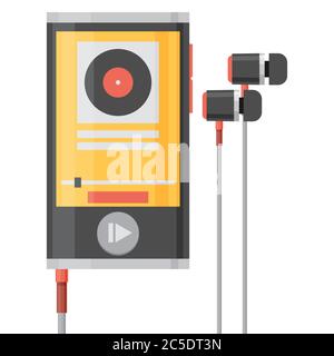 Vector Music Player. Flacher Style. Stock Vektor