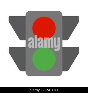 Ampel. Flaches Symbol. Vektorgrafik. Für das Internet Stock Vektor