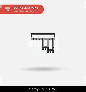Einfaches Vektor-Symbol für Schal. Illustration Symbol Design Vorlage für Web mobile UI Element. Perfekte Farbe modernes Piktogramm auf bearbeitbaren Strich. Schal-Symbole für Ihr Business-Projekt Stock Vektor