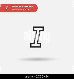 Kursives einfaches Vektorsymbol. Illustration Symbol Design Vorlage für Web mobile UI Element. Perfekte Farbe modernes Piktogramm auf bearbeitbaren Strich. Kursive Symbole für Ihr Geschäftsprojekt Stock Vektor