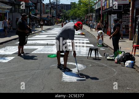 Kensington Market Area. Toronto Ontario Kanada. Gemälde fett weißen Wandbild auf der Straße. Stockfoto