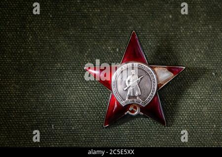 Der sowjetische Rote Stern-Orden Stockfoto