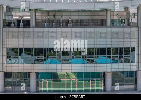 Der Gemeinsame Sicherheitsraum von der nordkoreanischen Seite, Panmunjom, Nordkorea Stockfoto