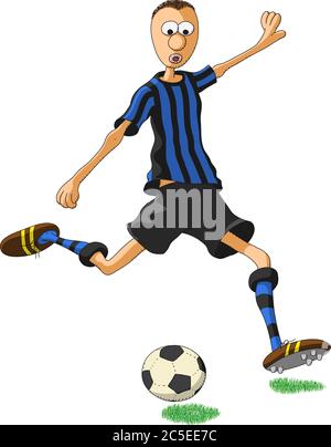 Inter Mailand Fußballspieler Stock Vektor