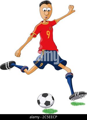 Spanischer Fußballspieler Stock Vektor