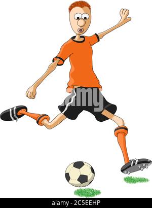 Niederlande-Fußball-Spieler Stock Vektor