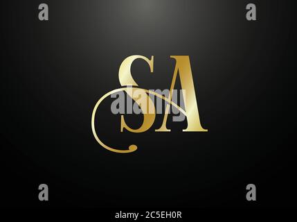 Initial Monogram Letter S A Logo Design Vektor-Vorlage. S EIN Logo-Design mit Buchstaben Stock Vektor