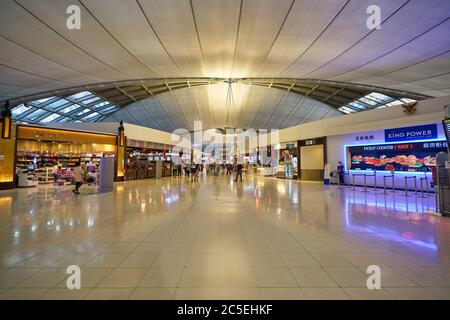 BANGKOK, THAILAND - CIRCA JANUAR 2020: Innenaufnahme des Suvarnabhumi Flughafens. Stockfoto
