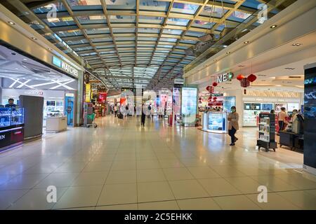 BANGKOK, THAILAND - CIRCA JANUAR 2020: Innenaufnahme des Suvarnabhumi Flughafens. Stockfoto