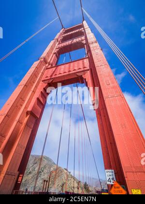 Golden Gate Bridge in San Francisco an einem sonnigen Tag. Kalifornien, USA Stockfoto