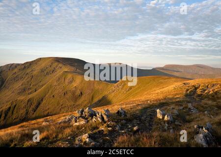 Die High Street ridge aus Rampsgill Kopf, Lake District, Großbritannien Stockfoto