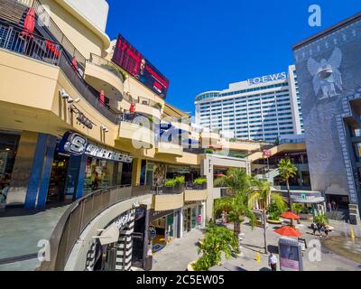 LOS ANGELES - KALIFORNIEN, Babylon Court Yard in Hollywood und Highland Center Stockfoto