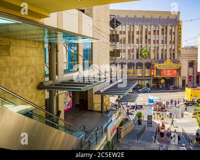 LOS ANGELES - KALIFORNIEN, Babylon Court Yard in Hollywood und Highland Center Stockfoto