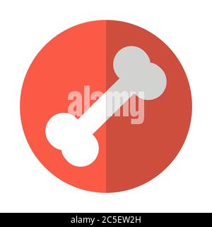 Bone Icon in trendigen flachen Stil isoliert auf weißem Hintergrund. EPS 10. Stock Vektor
