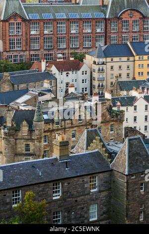 Eine Stadtansicht von Edinburgh, aufgenommen von Castle Hill, Ediburgh, Schottland Stockfoto
