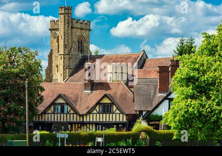 St Mary's Church in Leigh, in der Nähe von Tonbridge in Kent, England Stockfoto