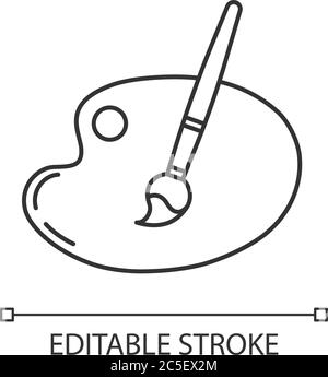 Lineares Symbol der Künstlerpalette Stock Vektor