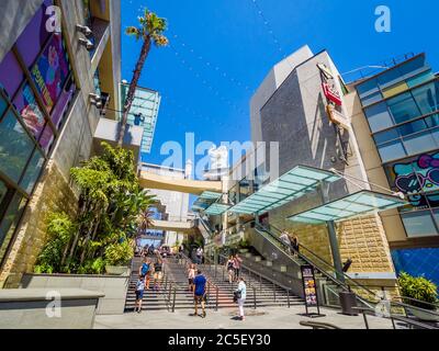 LOS ANGELES - KALIFORNIEN, Babylon Court Yard in Hollywood und Highland Center Stockfoto