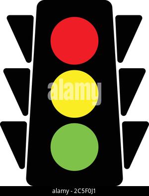 Verkehrsampel Flaches Design Transportation Control Vektor Illustration Stock Vektor