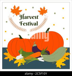 Vector Set von Gemüse für das Erntefest Stock Vektor