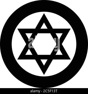Davidstern Jüdische Religion Symbol Israel Zeichen Vektor Illustration Stock Vektor
