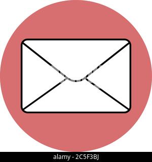 E-Mail Symbol Für Neue Nachricht Briefumschlagsymbol Buchstabe Vektorgrafik Stock Vektor