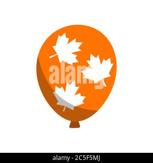 Glänzende Luftballons mit Canada Day in trendigen flachen Stil isoliert. Abbildung des Stock Vectors. Stock Vektor
