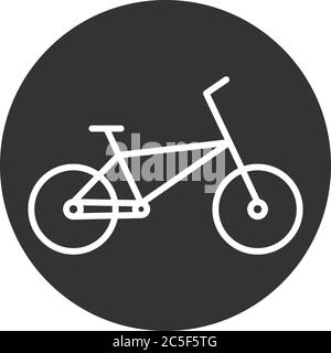 Fahrrad Symbol auf weißem Hintergrund Fahrrad Symbol Umriss Vektor Illustration Stock Vektor