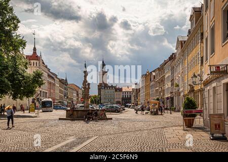 Obermarkt in Görlitz, Deutschland Stockfoto