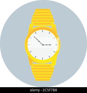 Business Mann Gold Uhr Symbol wohlhabende Symbol Vektor-Illustration Stock Vektor