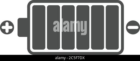 Batteriesymbol Symbol Für Die Stromversorgung Symbol Für Die Isolierte Ladetechnologie Vektor Abbildung Stock Vektor