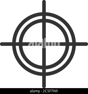 Schwarze Zielmarke Symbol Bogenschütze Sportspiel Symbol Ziel Strategie Ziel Illustration Stock Vektor