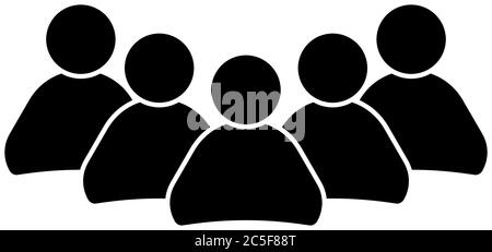 Fünf Menschen Teamwork Symbol Business Zusammenarbeit Symbol Vektor Illustration Stock Vektor