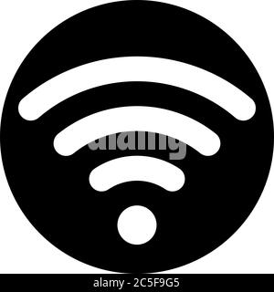 WIFI Black Icon isolierte Vektor-Illustration Wireless-Netzwerkverbindung Signal-Symbol Stock Vektor