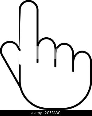 Computer-Maus Handfinger Cursor Symbol Bildschirm Schnittstelle Zeiger Symbol Vektor-Illustration für Web oder App Stock Vektor