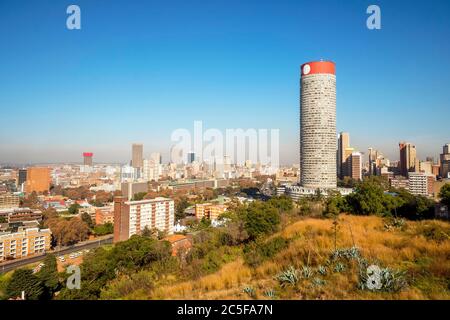 Blick auf die Stadt, Stadtzentrum von Johannesburg, Gauteng Provinz, Südafrika Stockfoto