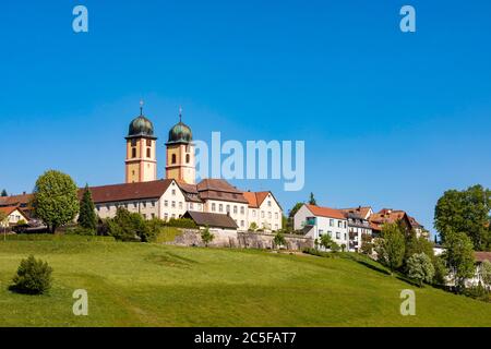 Kloster mit Klosterkirche, St. Maergen, Oberschwarzwald, Schwarzwald, Baden-Württemberg, Deutschland Stockfoto