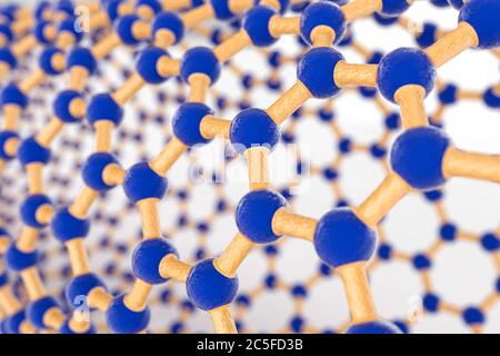 3D-Rendering der farbigen Nanoröhrchen-Oberfläche Stockfoto